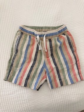 Janie and Jack Multicolor Vertical Stripe Drawstring Shorts